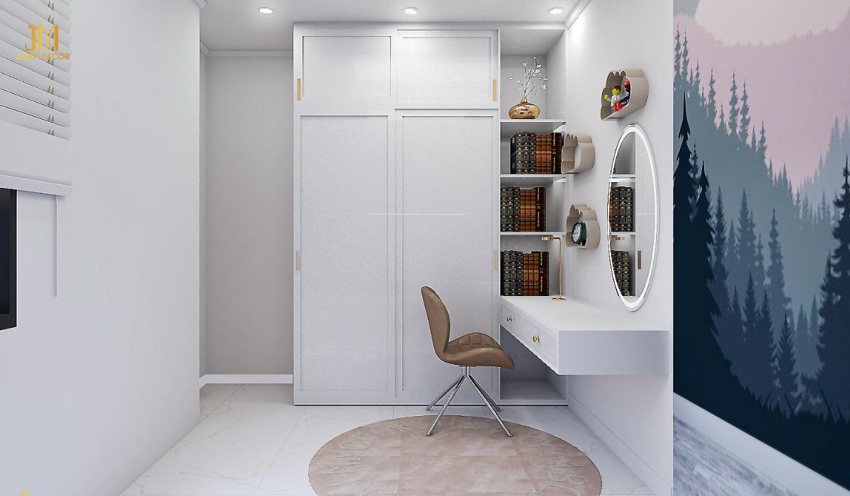 50+ Mẫu Bàn Trang Điểm Hiện Đại, Tinh Tế Nhất 18 Không cần quá cầu kỳ, mẫu bàn nhỏ màu trắng vừa đẹp vừa tinh tế