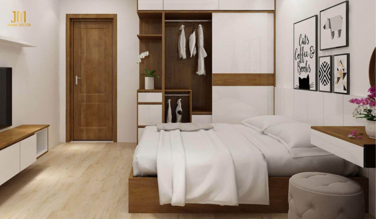 50+ Mẫu Giường Ngủ Hiện Đại, Tiện Nghi Nhất 14 Không nên đặt giường ở đối diện lối ra vào, gây khó khăn cho việc di chuyển