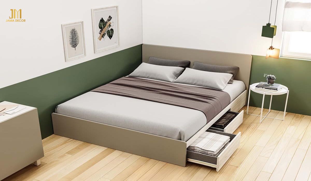 50+ Mẫu Giường Ngủ Hiện Đại, Tiện Nghi Nhất 6 Hệ thống ngăn kéo tiện dụng giúp tận dụng diện tích phòng ngủ