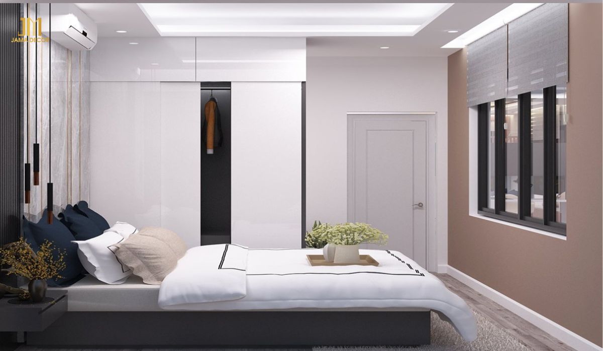 50+ Mẫu Giường Ngủ Hiện Đại, Tiện Nghi Nhất 5 Không gian nổi bật với mẫu giường hiện đại khung màu xanh đen