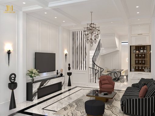 Thiết kế Nhà phố Tân Cổ Điển - 2PN - Anh Toàn