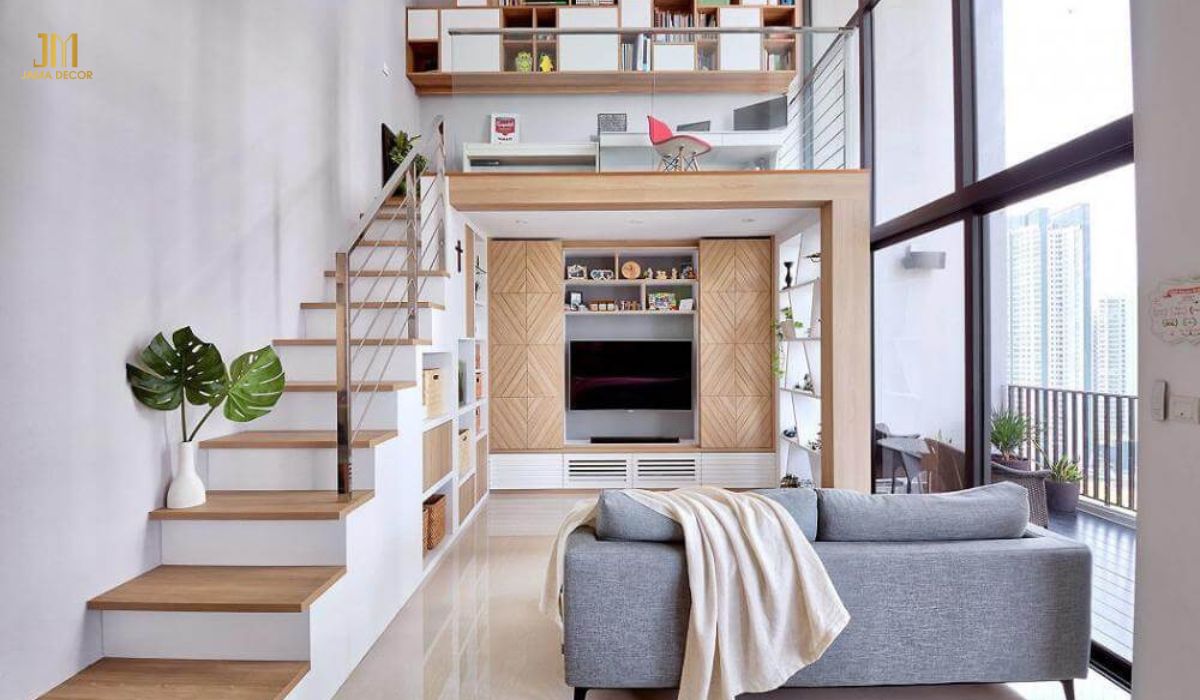 Không gian thông thoáng sẽ góp phần điều hòa nhiệt độ gác lửng