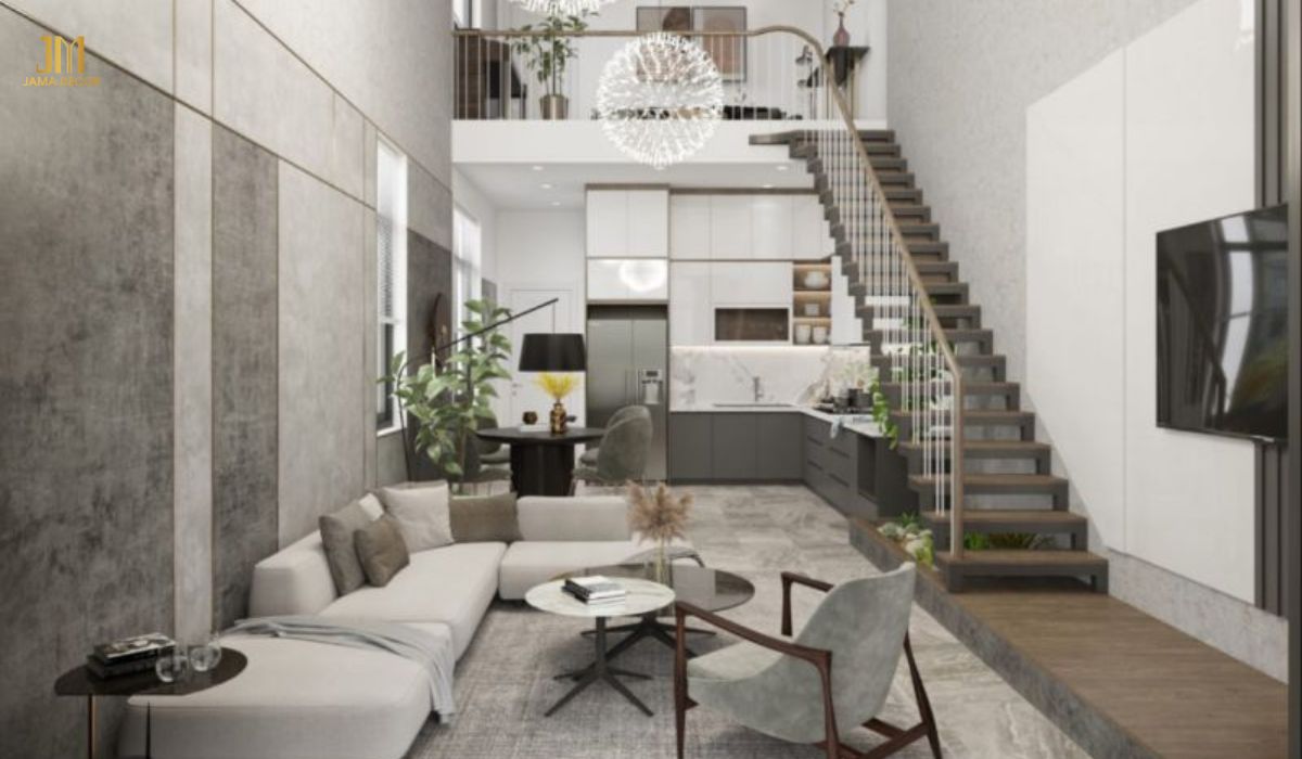 Mẫu cải tạo nhà cấp 4 thành gác lửng với phần gác được xây bằng bê tông