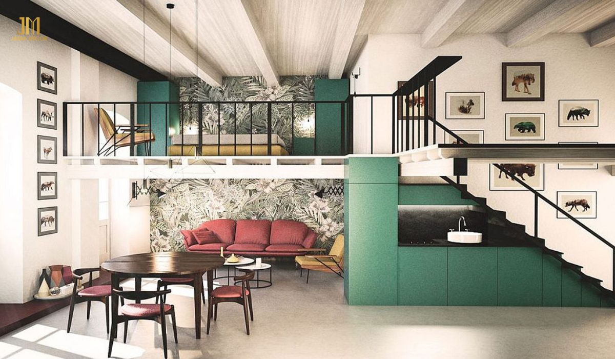 Khoảng trống trên tầng được tận dụng tối đa khi cải tạo nhà cấp 4 thành gác lửng