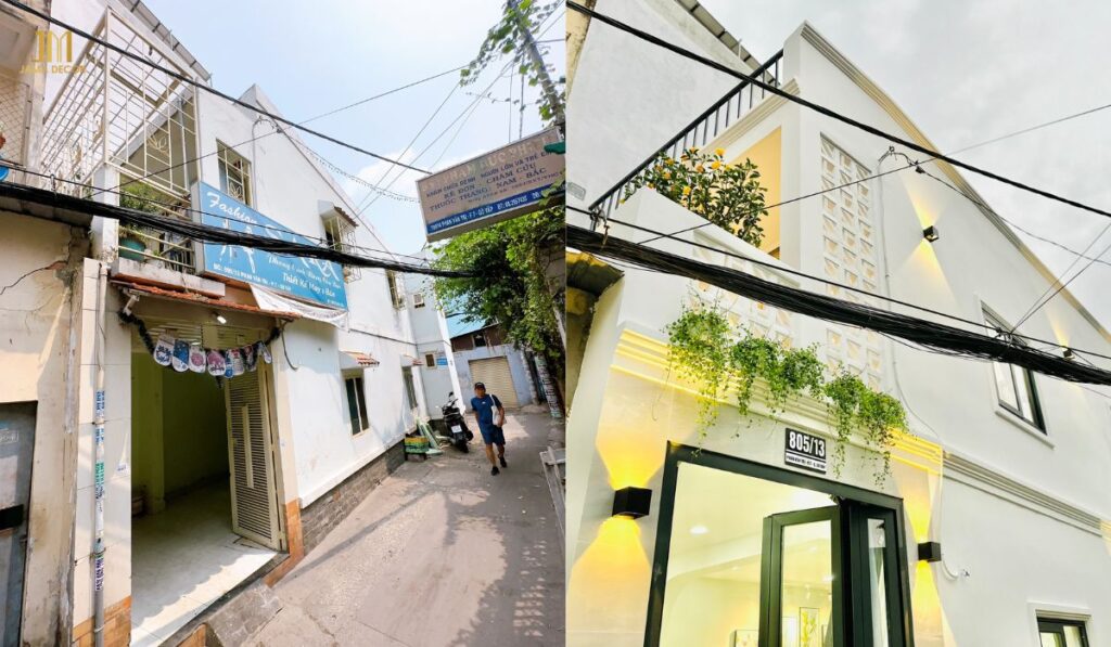 Cai tao nha thanh quan cafe