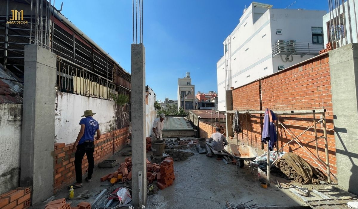 Sàn sau khi đã đổ bê tông