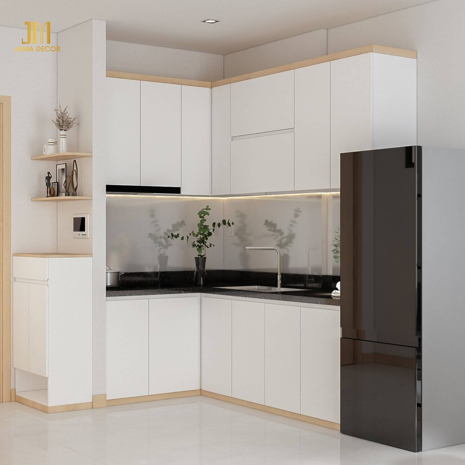 Tủ bếp dành cho chung cư có diện tích nhỏ nhưng vẫn đầy đủ công năng