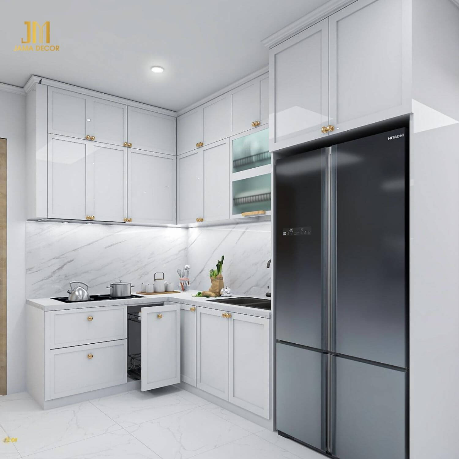 Tủ bếp nhỏ gọn cho nhà có diện tích nhỏ