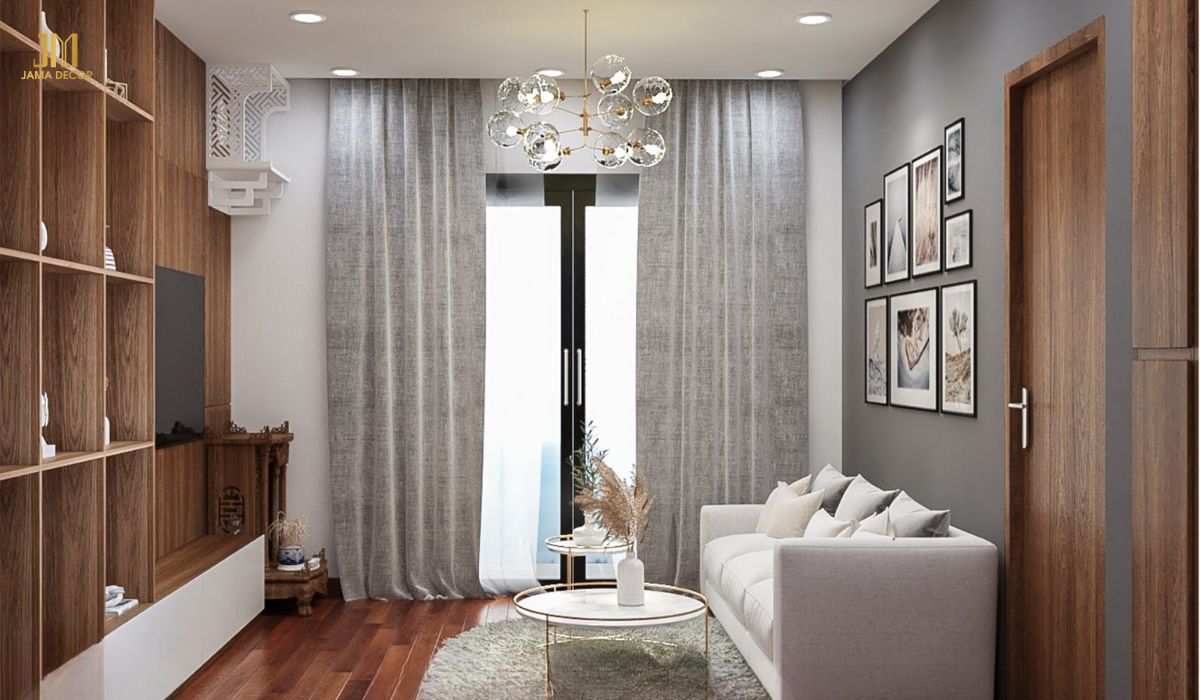 Cải tạo nội thất nhà ống thành không gian sống lý tưởng 24 Mẫu nội thất phòng khách mộc mạc hiện đại