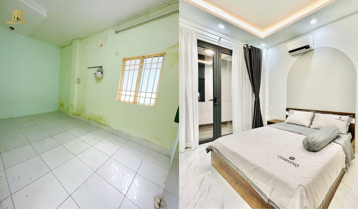 Cải tạo nội thất nhà ống thành không gian sống lý tưởng 16 Cải tạo nội thất phòng ngủ nhà ống