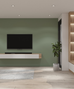 thiết kế phòng khách tiết kiệm không gian sống ở nhà phố quận 12 cho chị Châu