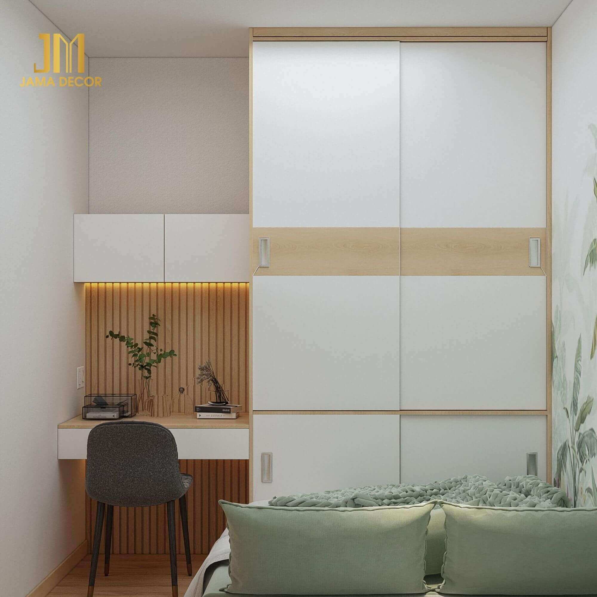 Tủ quần áo 2 cánh nhỏ gọn giúp tối ưu diện tích