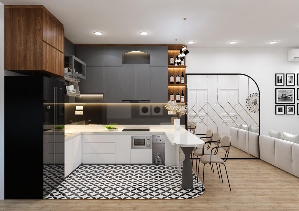 Thiết kế nhà phố Chị Duyên - Vĩnh Lộc - 1PN