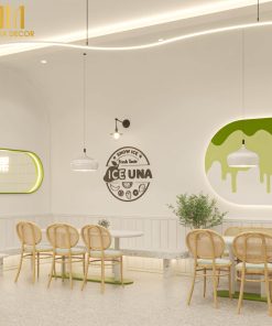 Thiết kế thi công quán kem ICE UNA