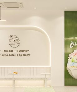 Thiết kế thi công quán kem ICE UNA