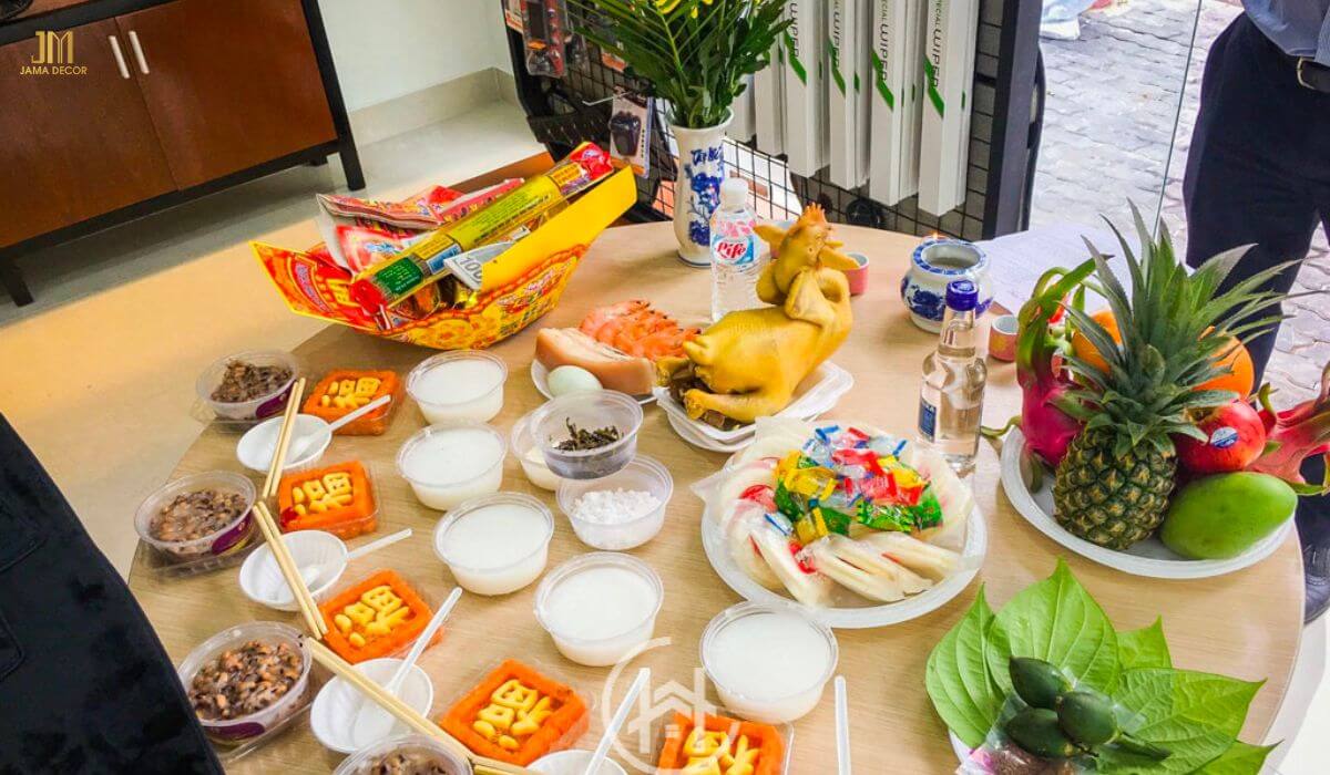 Mâm cúng khi cải tạo nhà phố, nhà mặt tiền