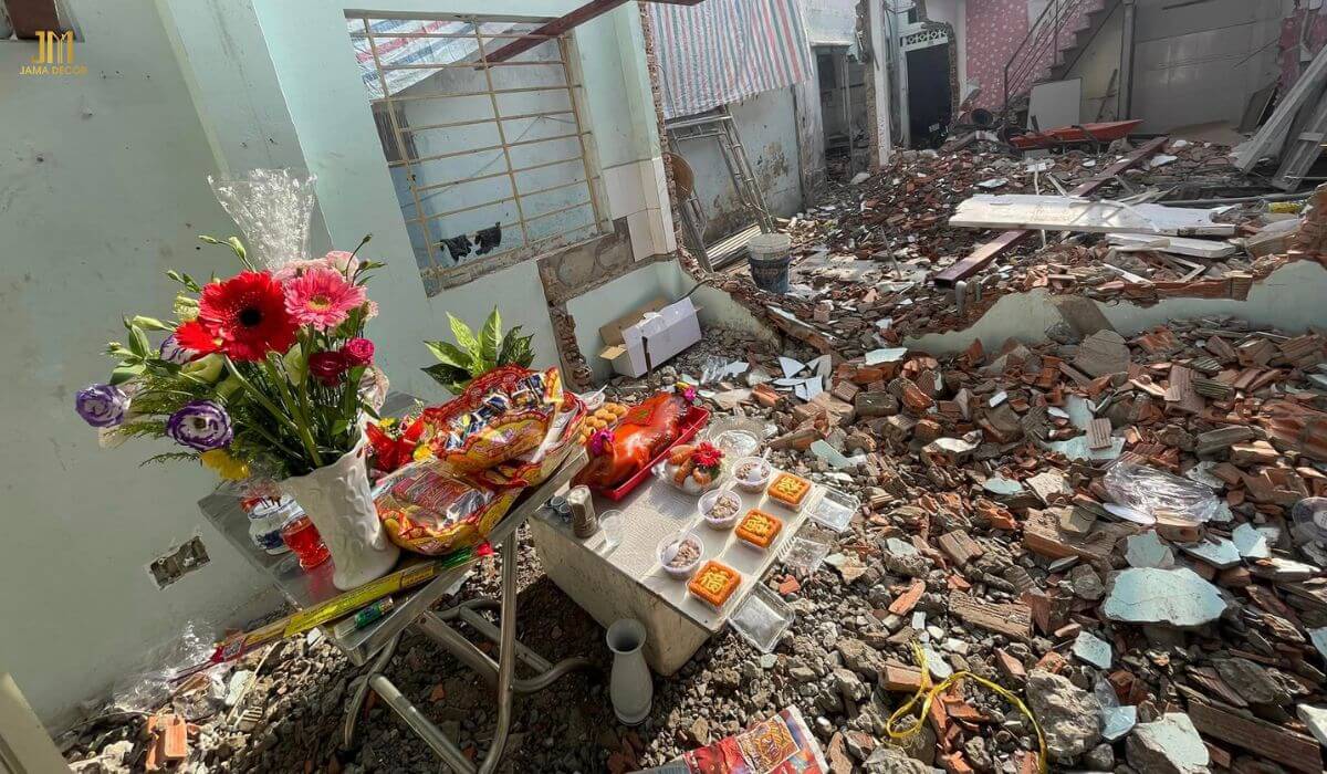 Mâm cúng JAMA tư vấn gia chủ chuẩn bị trước khi cải tạo