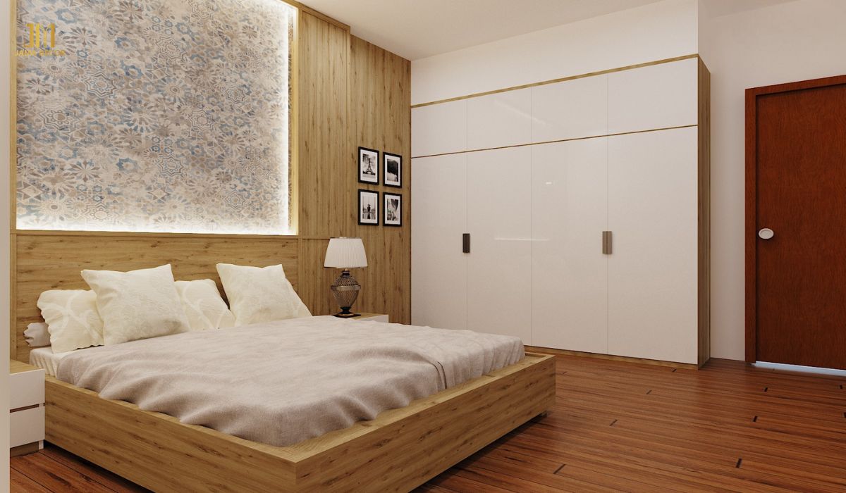 Mẫu thiết kế phòng ngủ màu trắng tối giản cho không gian thêm rộng rãi