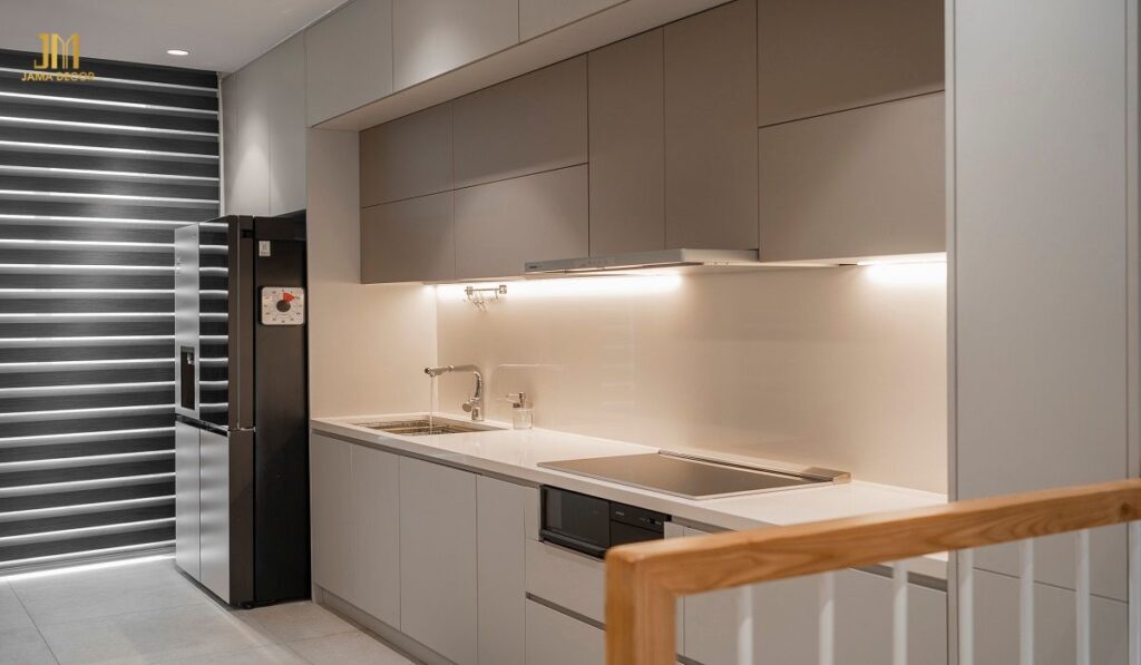 Top 100+ mẫu nội thất bếp giá rẻ hiện đại 51 Nội thất bếp giá rẻ - Tủ bếp công nghiệp phủ Acrylic