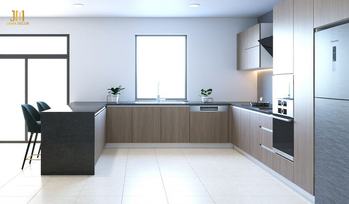 Top 100+ mẫu nội thất bếp giá rẻ hiện đại 44 Nội thất bếp giá rẻ - Tủ bếp công nghiệp phủ Melamine