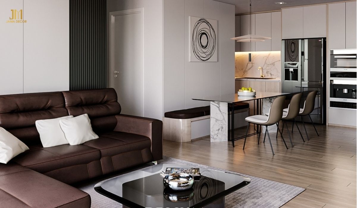 Mẫu thiết kế nội thất căn hộ chung cư 4 phòng ngủ hiện đại, sang trọng