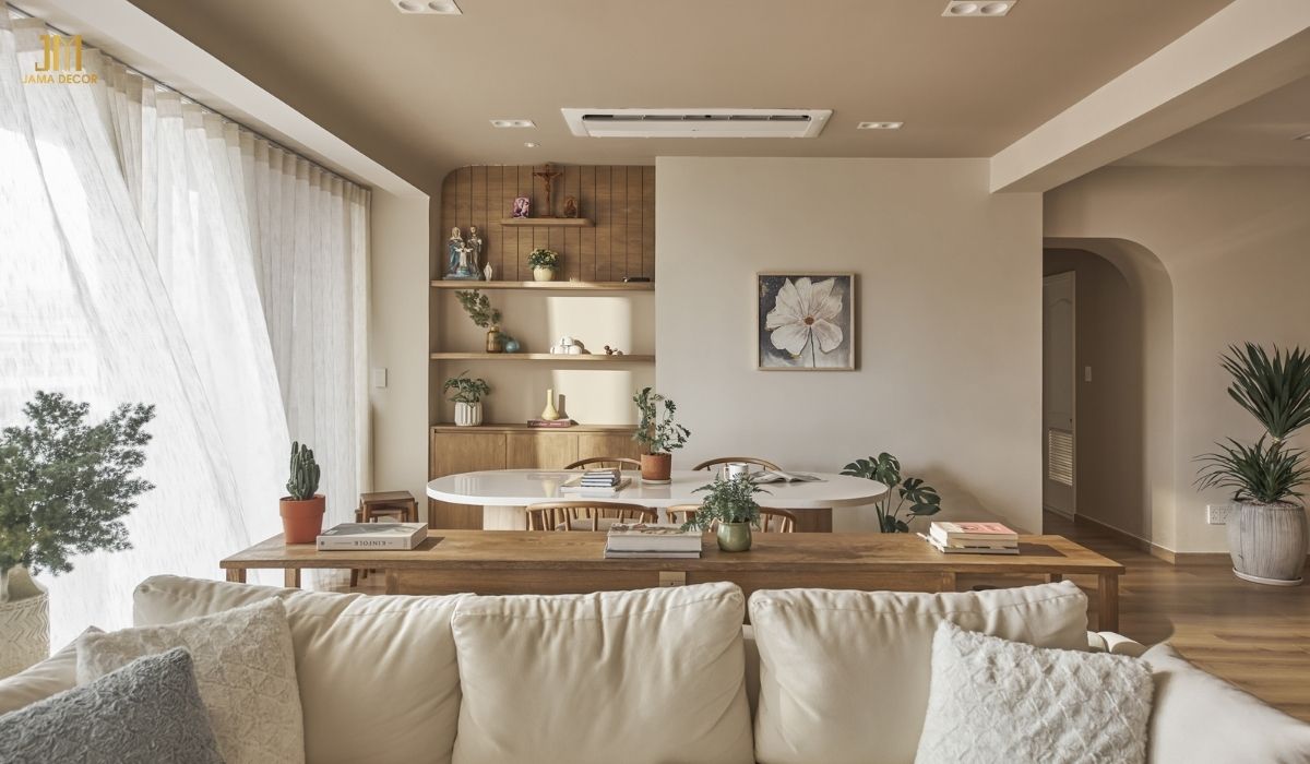 Sử dụng cây xanh trong căn hộ tạo không gian sống hài hòa giúp tinh thần thoải mái