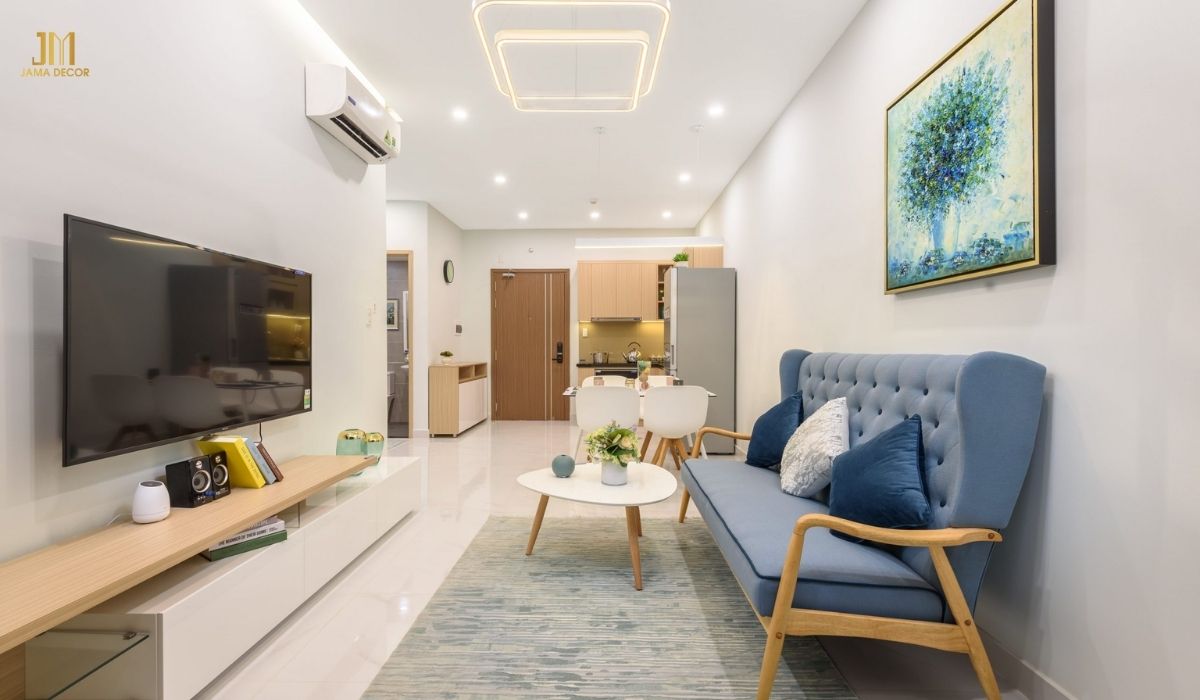 Mẫu thiết kế nội thất chung cư có tone màu sáng bắt mắt