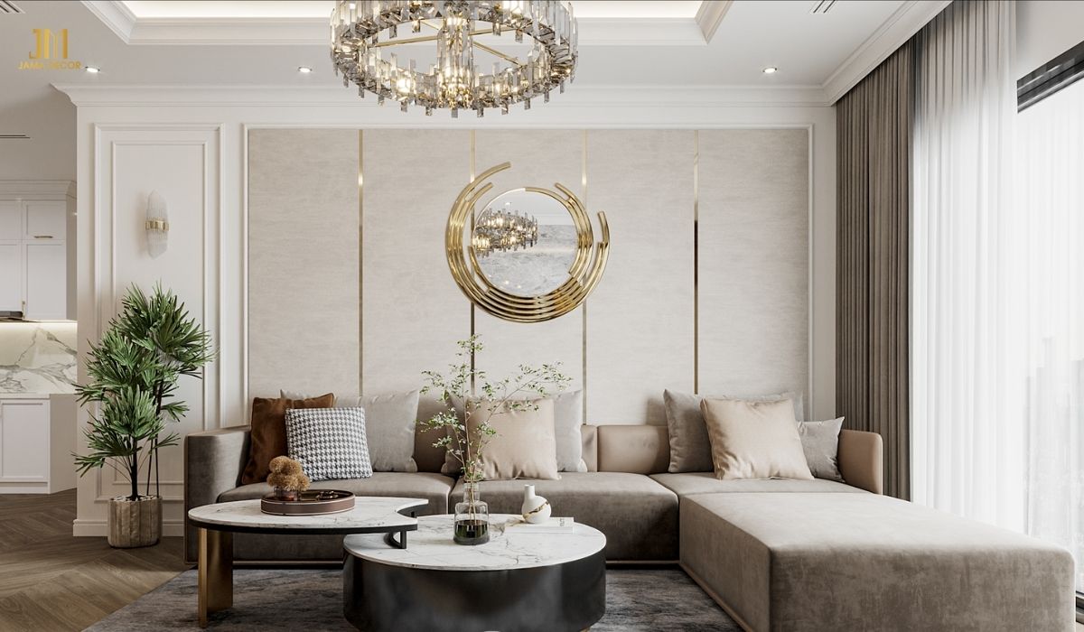 Mẫu nội thiết kế nội thất phòng khách chung cư hiện đại và sang trọng