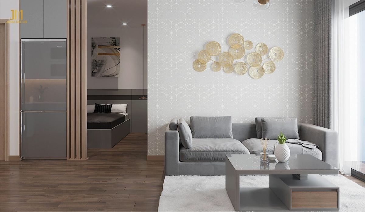 Mẫu bố trí nội thất cho căn hộ 1 phòng ngủ 50m2 hợp lý