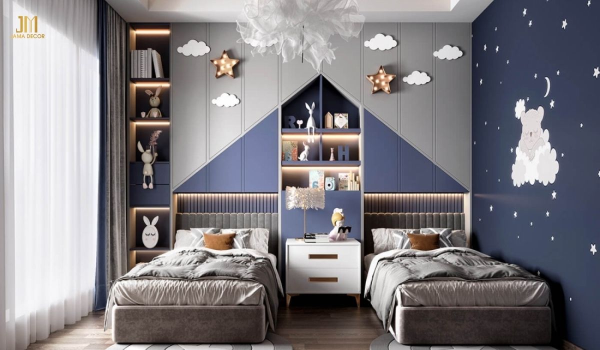 Phòng ngủ chung cư đôi dành cho bé trai