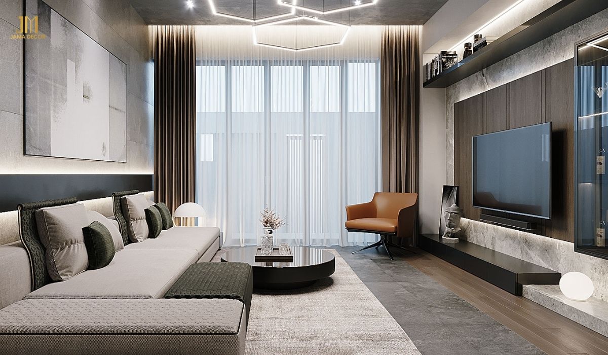 Nội thất phòng khách chung cư hiện đại, đơn giản