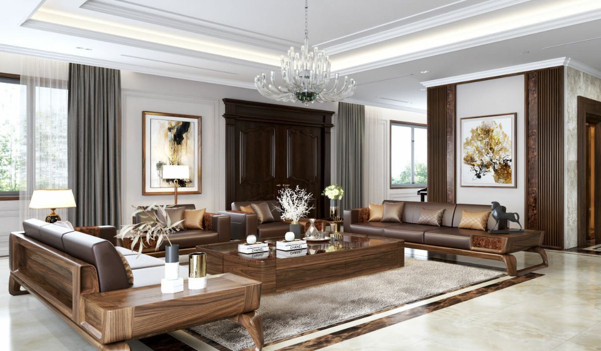 Khi thiết kế nội thất phòng khách biệt thự hiện đại cần đảm bảo về phong thủy