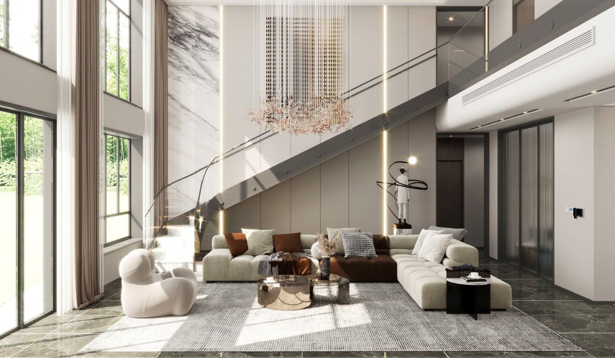 15+ Mẫu thiết kế nội thất phòng khách biệt thự hiện đại