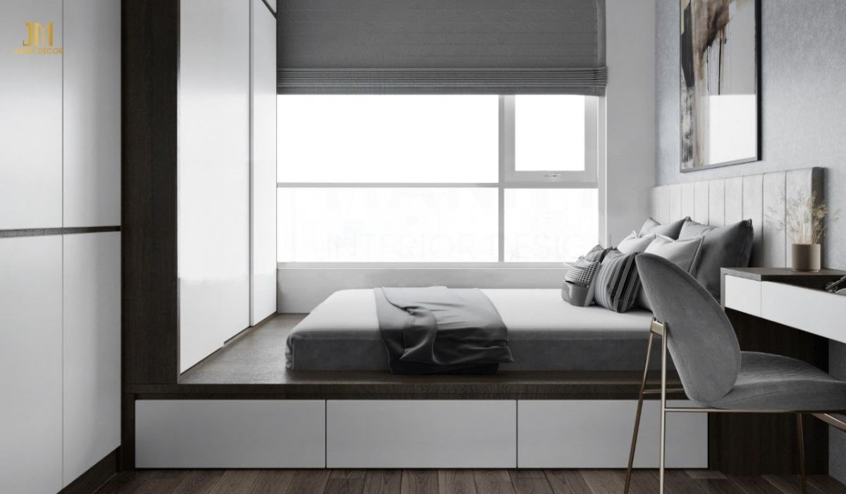 Phòng ngủ chung cư có giường đa năng