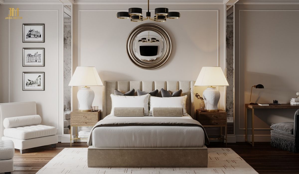 Phòng ngủ chung cư phong cách tân cổ điển