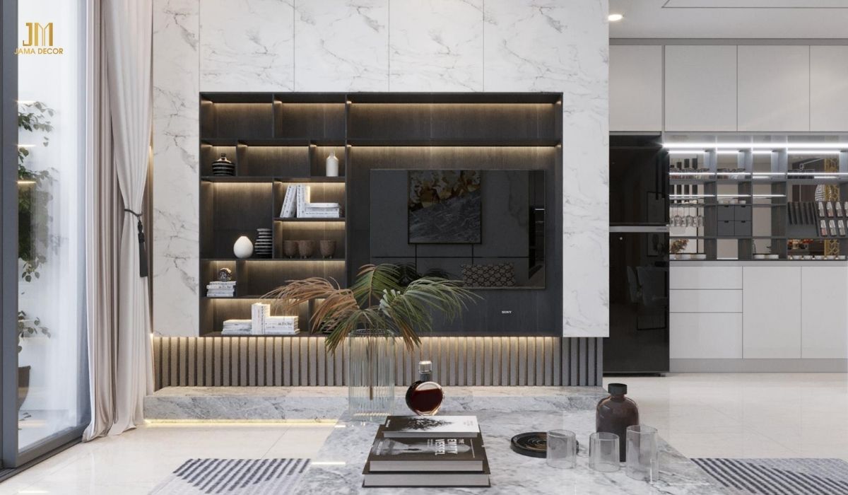 Nội thất phòng khách trang nhã, thanh lịch