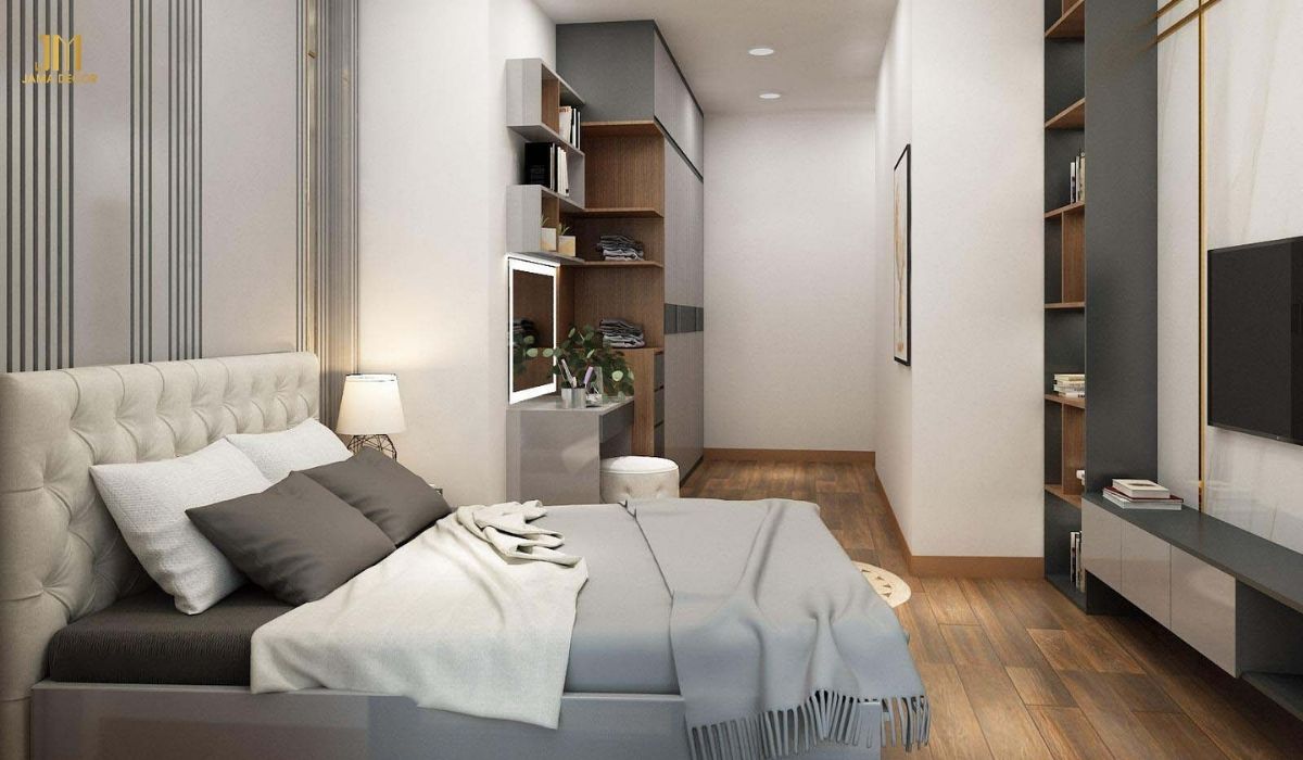 Giường phòng ngủ đặt sát tường