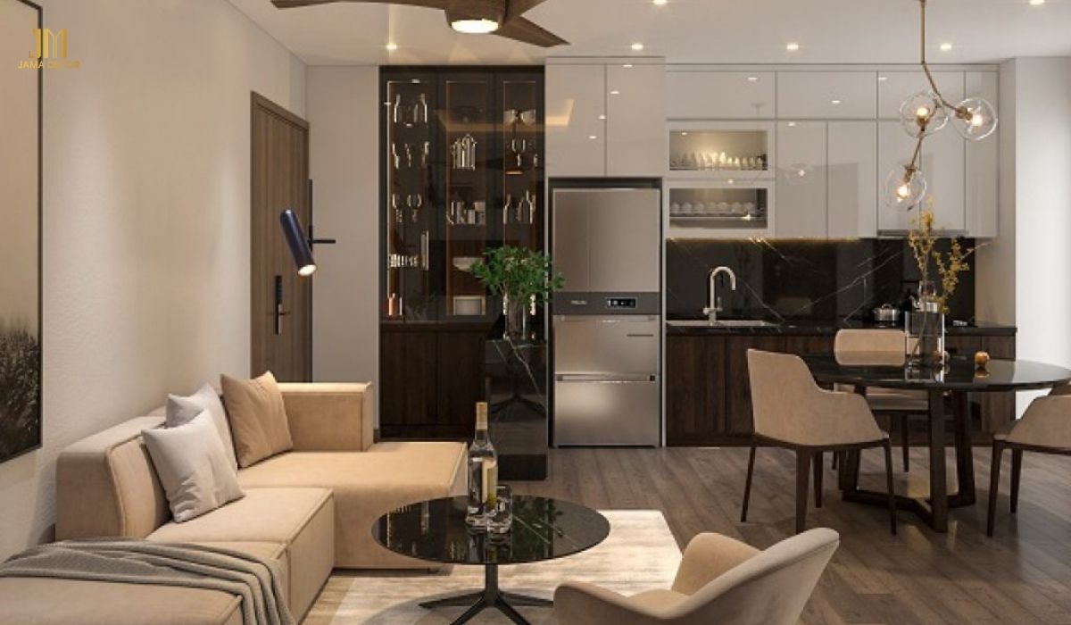 Thiết kế nội thất chung cư sử dụng màu trung tính hiện đại và sang trọng