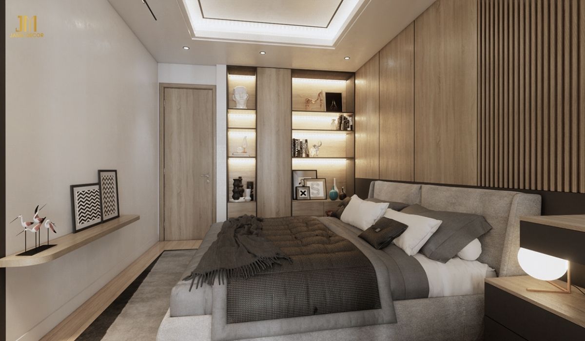 Nội thất phòng ngủ chung cư hiện đại, sang trọng