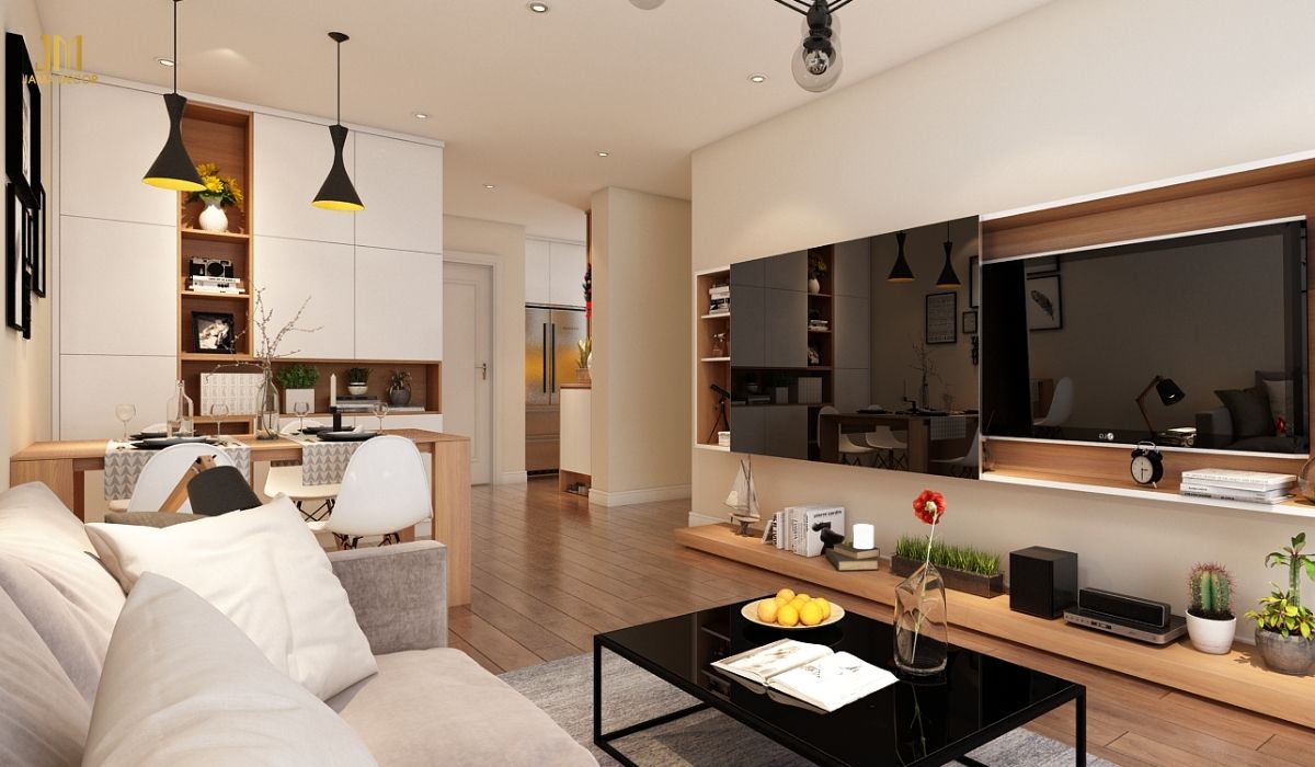 Nội thất chung cư 70m2 bày trí gọn gàng, đẹp mắt