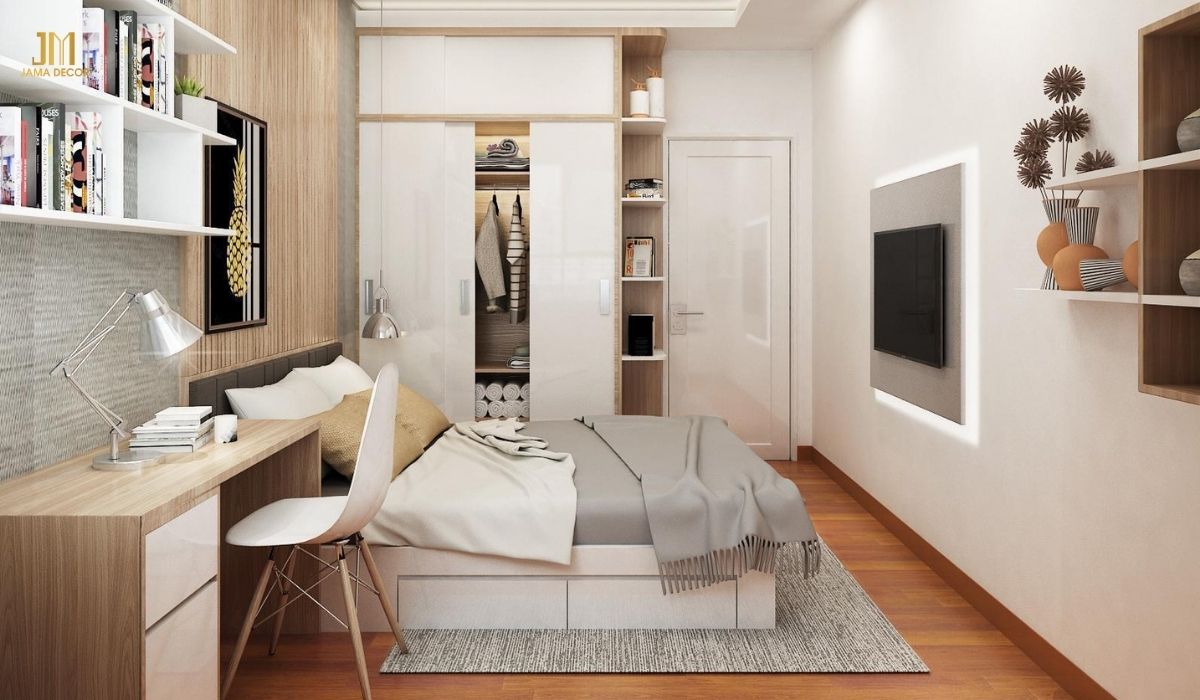 Sử dụng tủ quần áo kịch trần giúp lưu trữ được nhiều đồ hơn