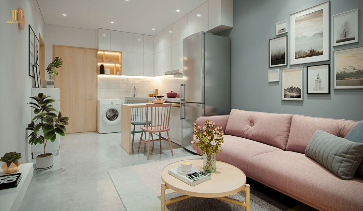 Mẫu phòng khách chung cư hiện đại