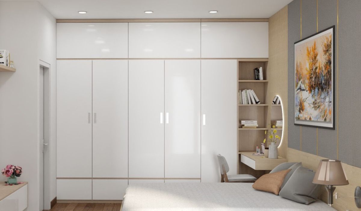Thiết kế tủ quần áo tối ưu hóa không gian, giúp tiết kiệm diện tích