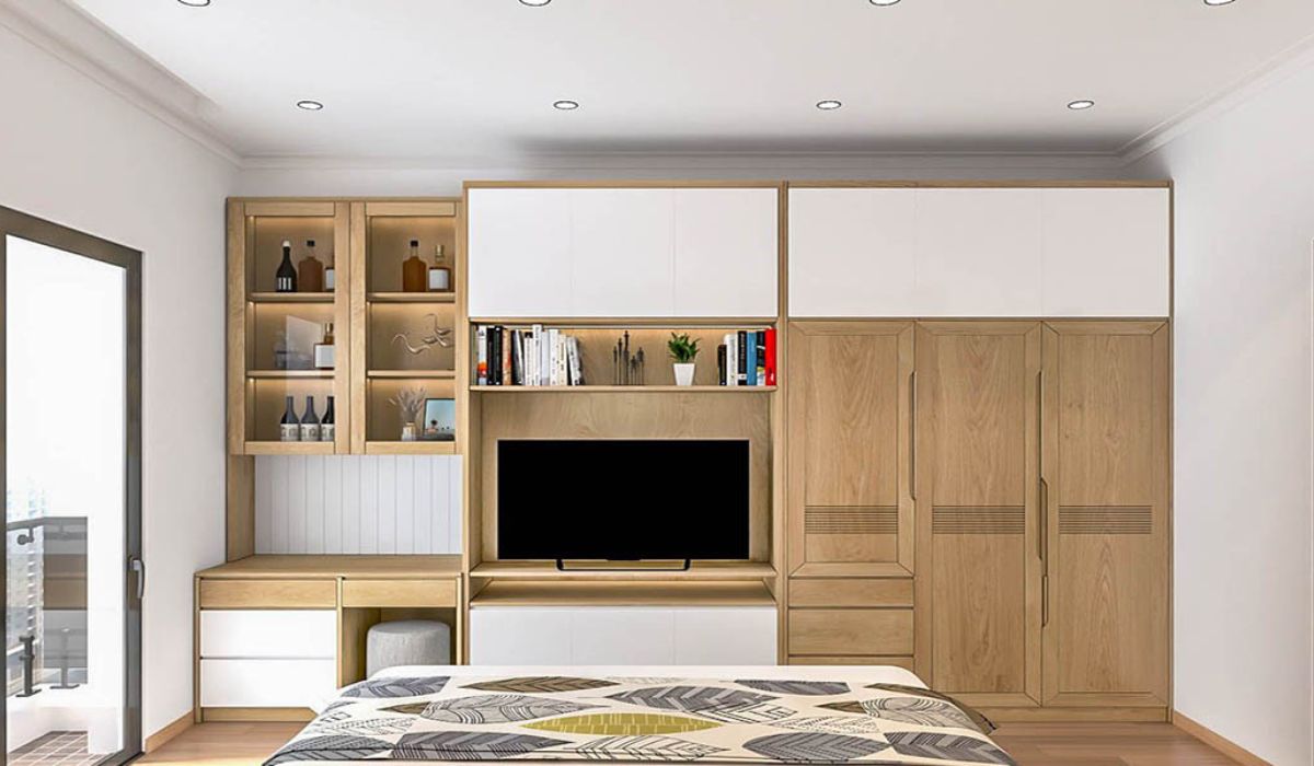 Tủ có thiết kế thông minh giúp sắp xếp quần áo, phụ kiện phòng ngủ một cách tối ưu và đẹp mắt