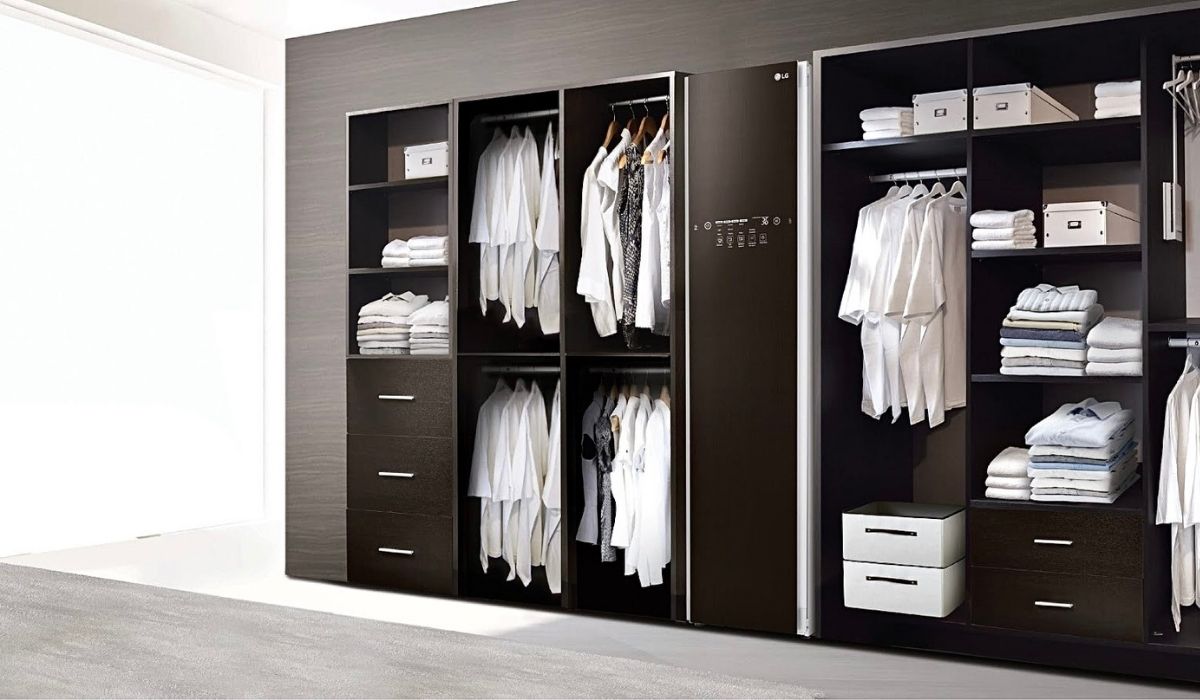 Tủ thiết kế nhiều ngăn có thể lưu trữ nhiều loại quần áo và phụ kiện khác nhau