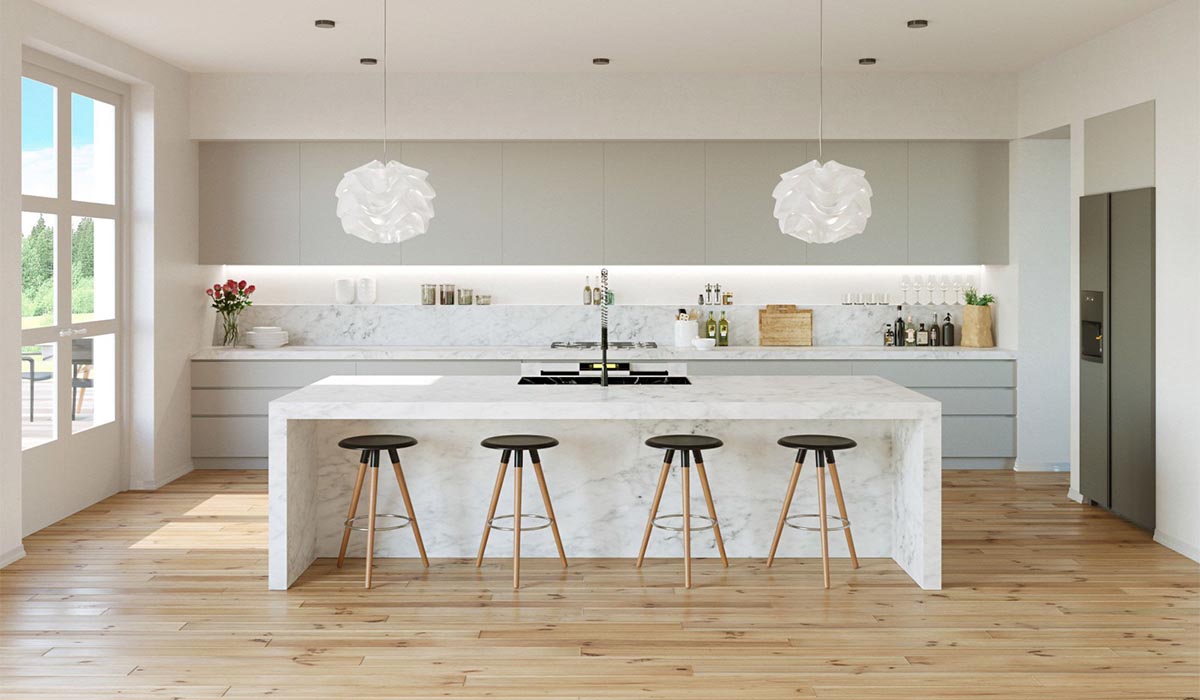 Gam màu tươi sáng luôn là chân ái của những mẫu thiết kế bếp nhỏ hẹp