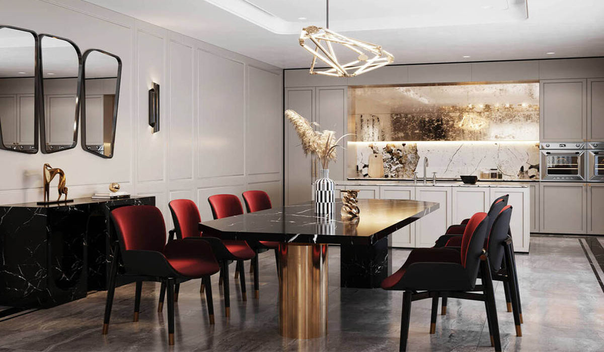 Chọn màu sắc khu bếp hài hòa cho tổng thể kiến trúc tòa nhà