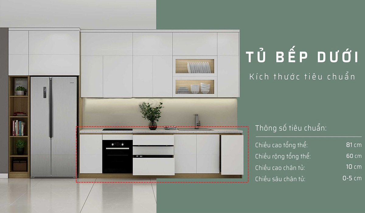 Cân nhắc đến kích thước bếp phù hợp với nhu cầu sử dụng