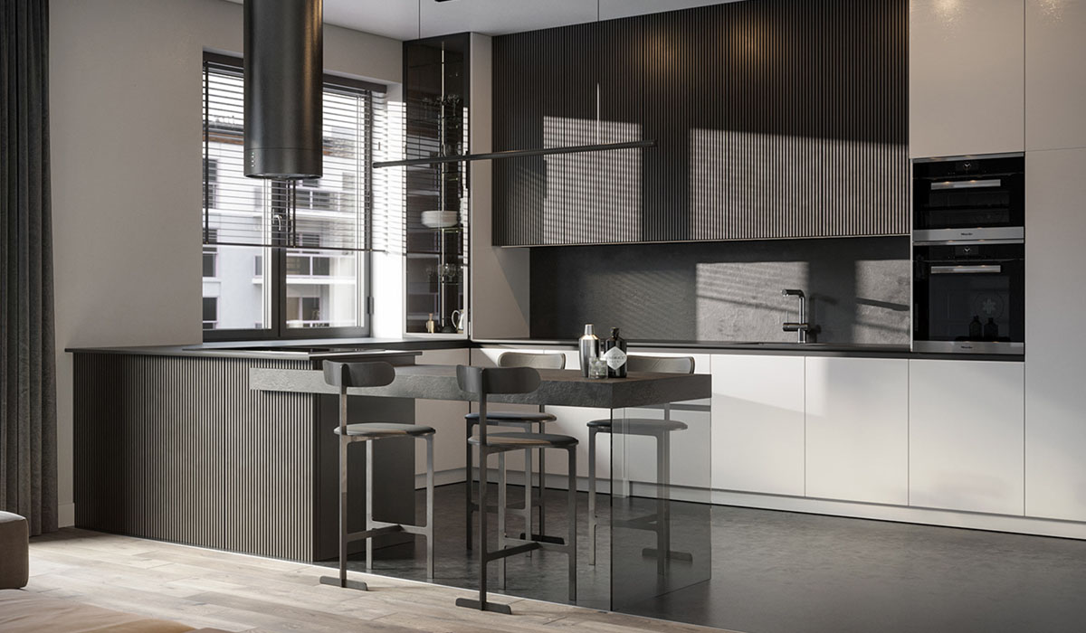 Lựa chọn những vật liệu cao cấp phù hợp với không gian bếp hiện đại