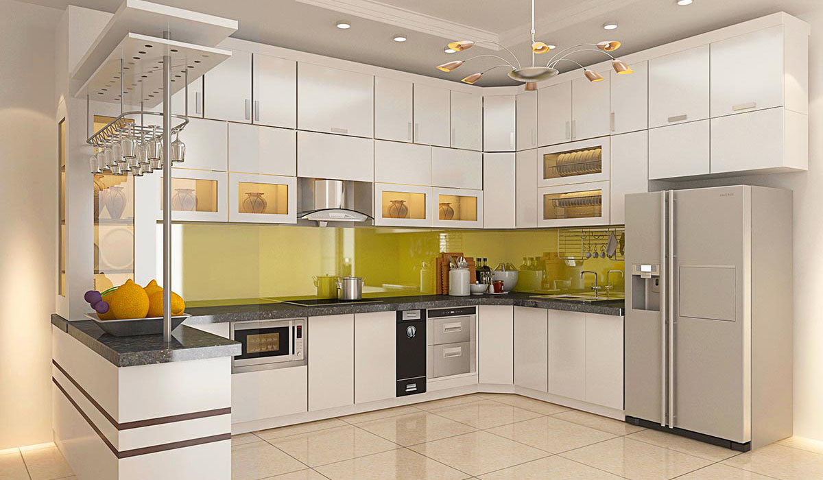 Bố trí nội thất bếp hiện đại một cách hợp lý để tăng sự tiện dụng